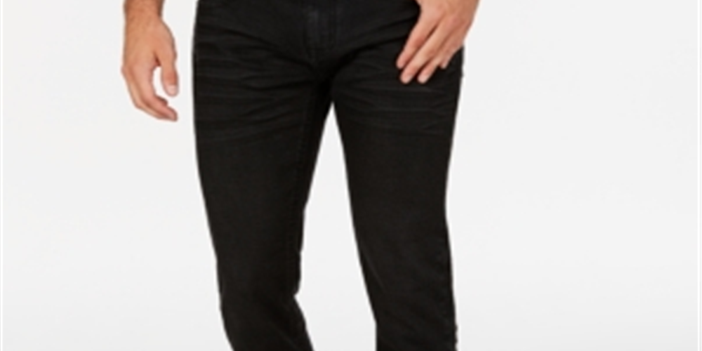 INC International Concepts Men's Denim High Rise Straight Leg Jeans Black Size 36X34
