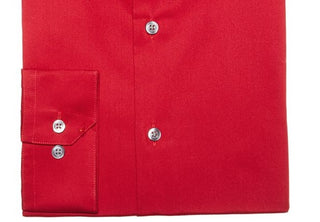 Alfani Men's Slim Fit 2 Way Stretch Performance Solid Dress Shirt Red Size 14X32X33