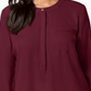 JM Collection Women's Pleated Back Blouse Red Size XX-Large