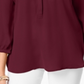 JM Collection Women's Pleated Back Blouse Red Size XX-Large