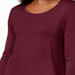 JM Collection Women's Scoop Neck Top Red Size Petite X-Large