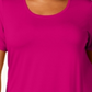 JM Collection Women's Crewneck Stretch T-Shirt Pink Size 3X
