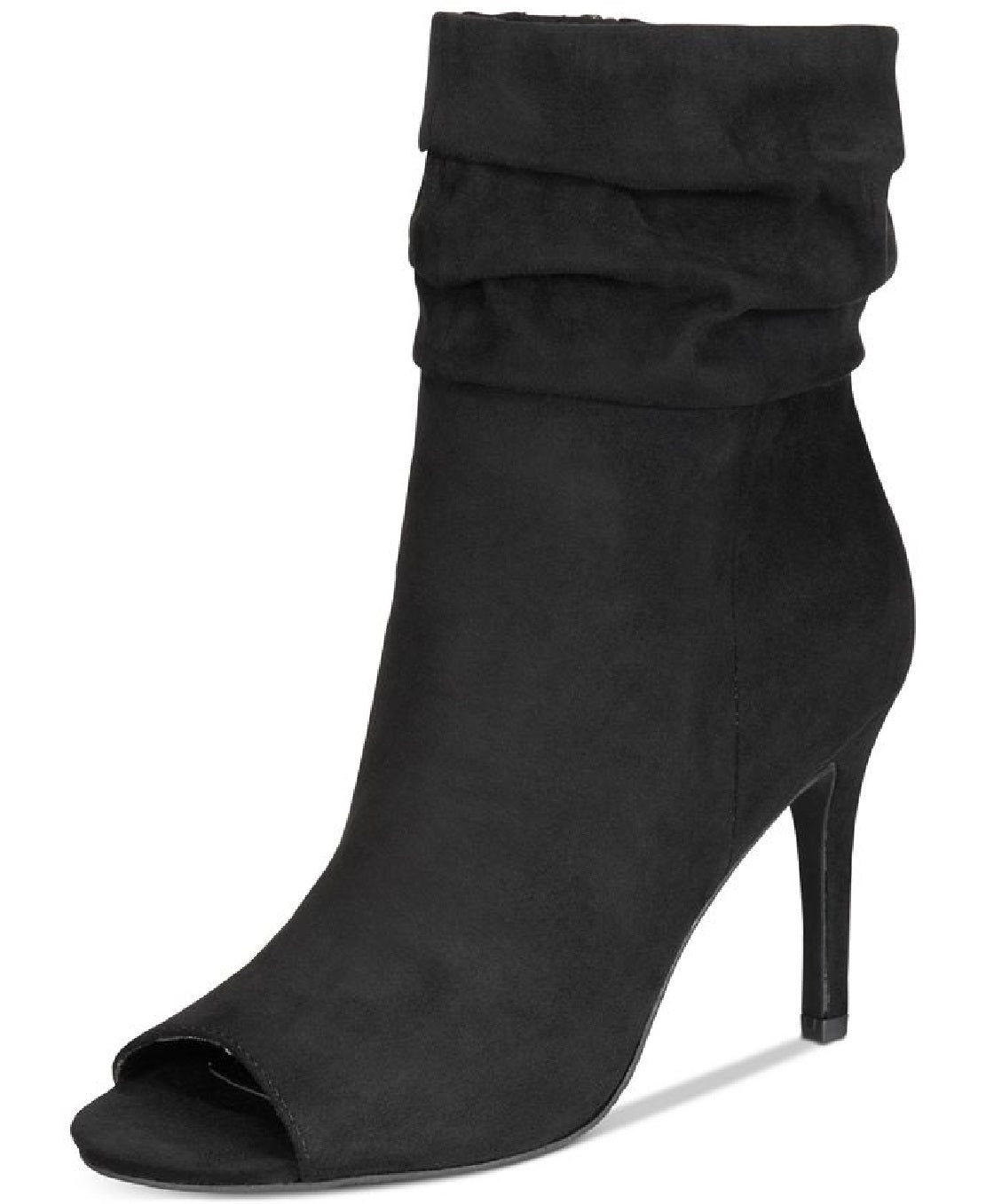 Material Girl Women's Petra Open Toe Heeled Ankle Boots Black Size 7 M