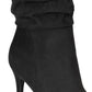 Material Girl Women's Petra Open Toe Heeled Ankle Boots Black Size 7.5 M