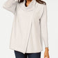 JM Collection Women's Faux Wrap Cowl Neck Sweater White Size Medium