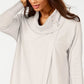 JM Collection Women's Faux Wrap Cowl Neck Sweater White Size Medium
