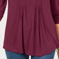 Style & Co Women's Long Sleeve Pintuck Top Purple Size Small