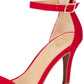 Material Girl Women's Blaire Two Piece Dress Sandals Red Size 5.5 M
