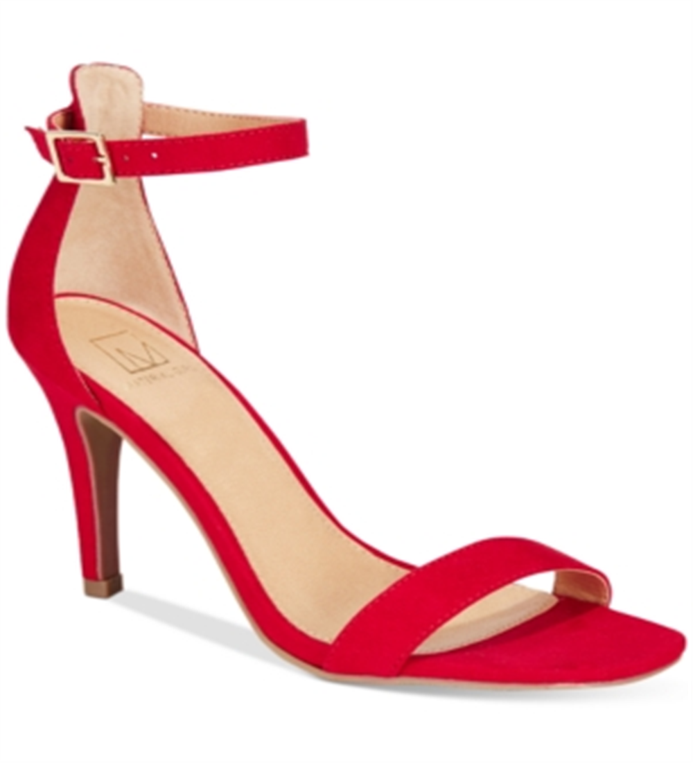 Material Girl Women's Blaire Two Piece Dress Sandals Red Size 5.5 M