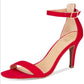 Material Girl Women's Blaire Two Piece Dress Sandals Red Size 7 M