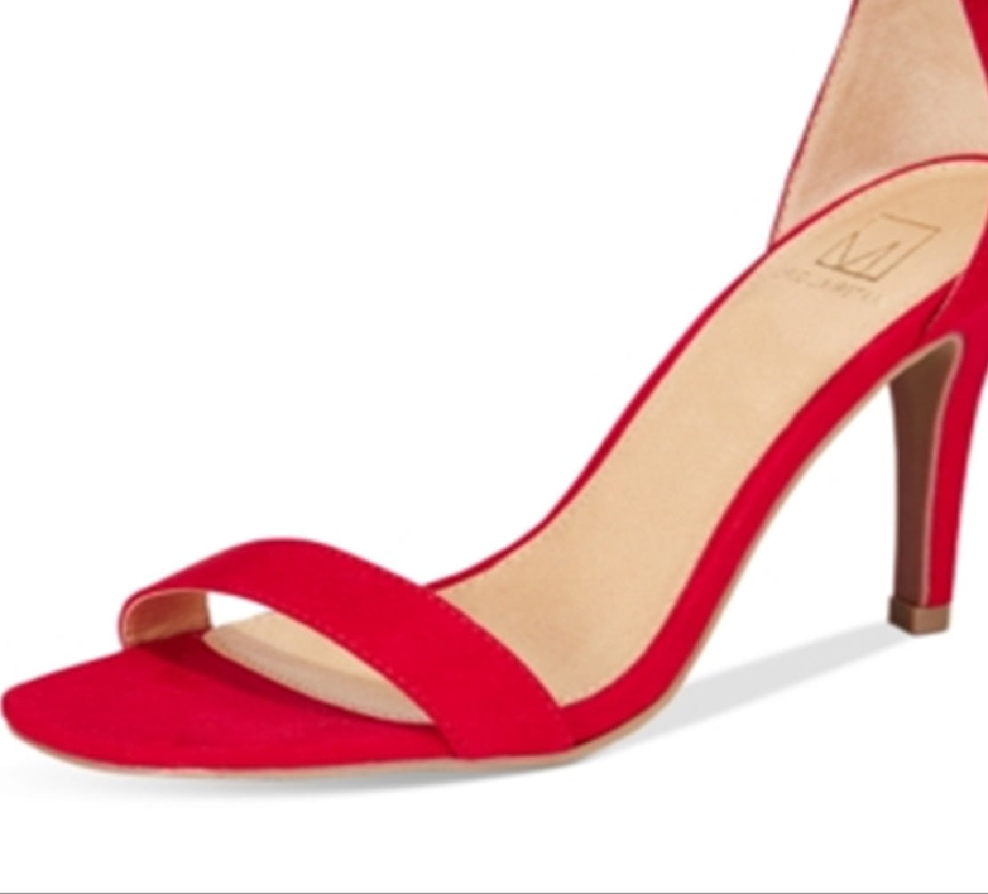 Material Girl Women's Blaire Two Piece Dress Sandals Red Size 7 M