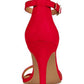 Material Girl Women's Blaire Two Piece Dress Sandals Red Size 11 M