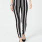 INC International Concepts Women's Striped Pull on Casual Trouser Pants Black Size 4