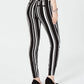 INC International Concepts Women's Striped Pull on Casual Trouser Pants Black Size 4