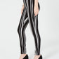 INC International Concepts Women's Striped Pull on Casual Trouser Pants Black Size 4