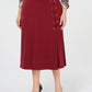JM Collection Women's Plus Lace up a Line Skirt Black Size 3X