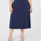 JM Collection Women's Plus Lace up a Line Skirt Blue Size 2X