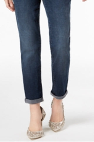 INC International Concepts Women's Curvy Fit Boyfriend Jeans Blue Size 10
