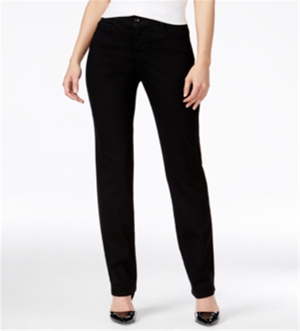 Style & Co Women's Tummy Control Slim Leg Jeans Black Size 16