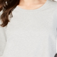 Style & Co Women's Yoke Crew Neck Pullover Top Gray Size Large