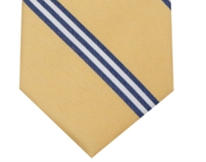 Club Room Men's Cranston Stripe Pattern Work Wear Neck Tie Yellow Size Regular