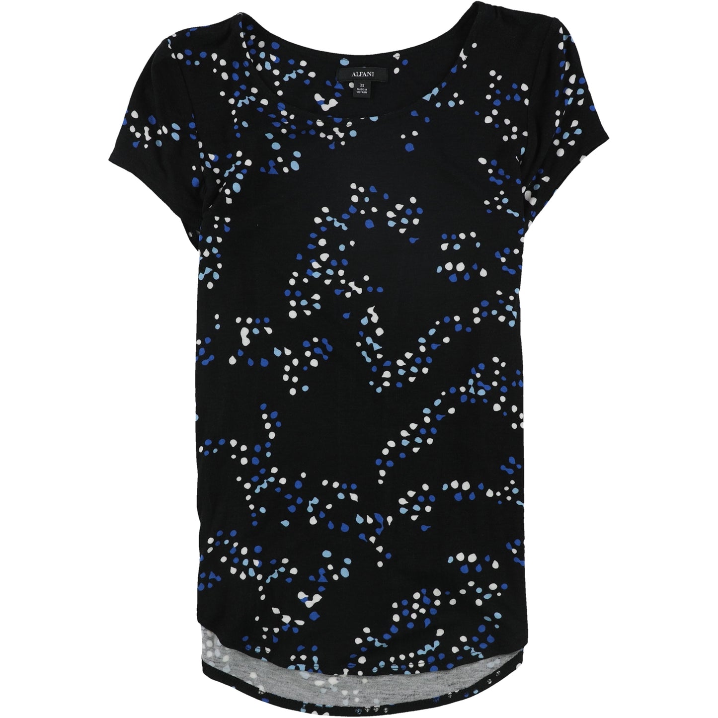 Alfani Women's Printed T-Shirt Black Size Small