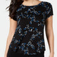 Alfani Women's Printed T-Shirt Black Size Small