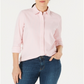Charter Club Women's Long Sleeve Button up Top Pink Size Medium