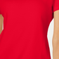Karen Scott Women's Cotton Scoop Neck Top Red Size Petite Medium