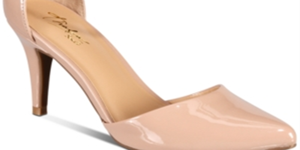 Thalia Sodi Women's Padded Ankle Strap Vanesssa Pointed Toe Stiletto Buckle Pumps Brown 11 M