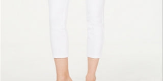 INC International Concepts Women's Skinny Cropped Jeans White Size 16 Petite