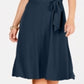 Charter Club Women's Belted Midi Dress Blue Blue Size Petite S