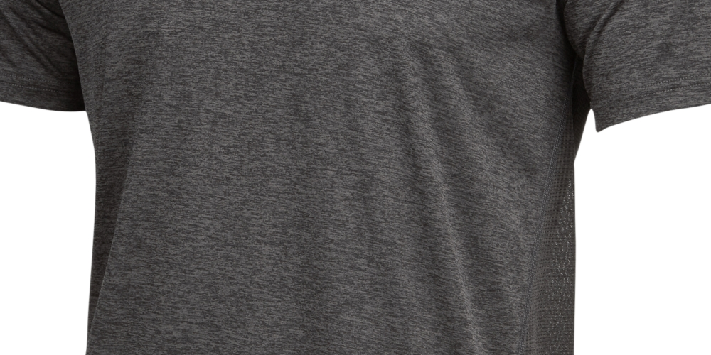 ID Ideology Men's Core Crew Neck Mesh Back T-Shirt Gray Size Medium