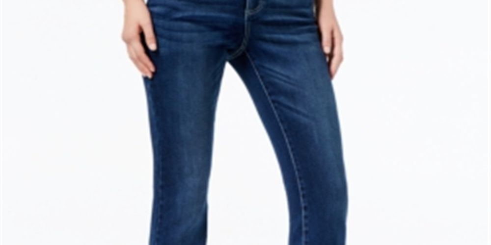 INC International Concepts Women's Curvy Bootcut Tummy Control Jeans Blue Size 0 Petite