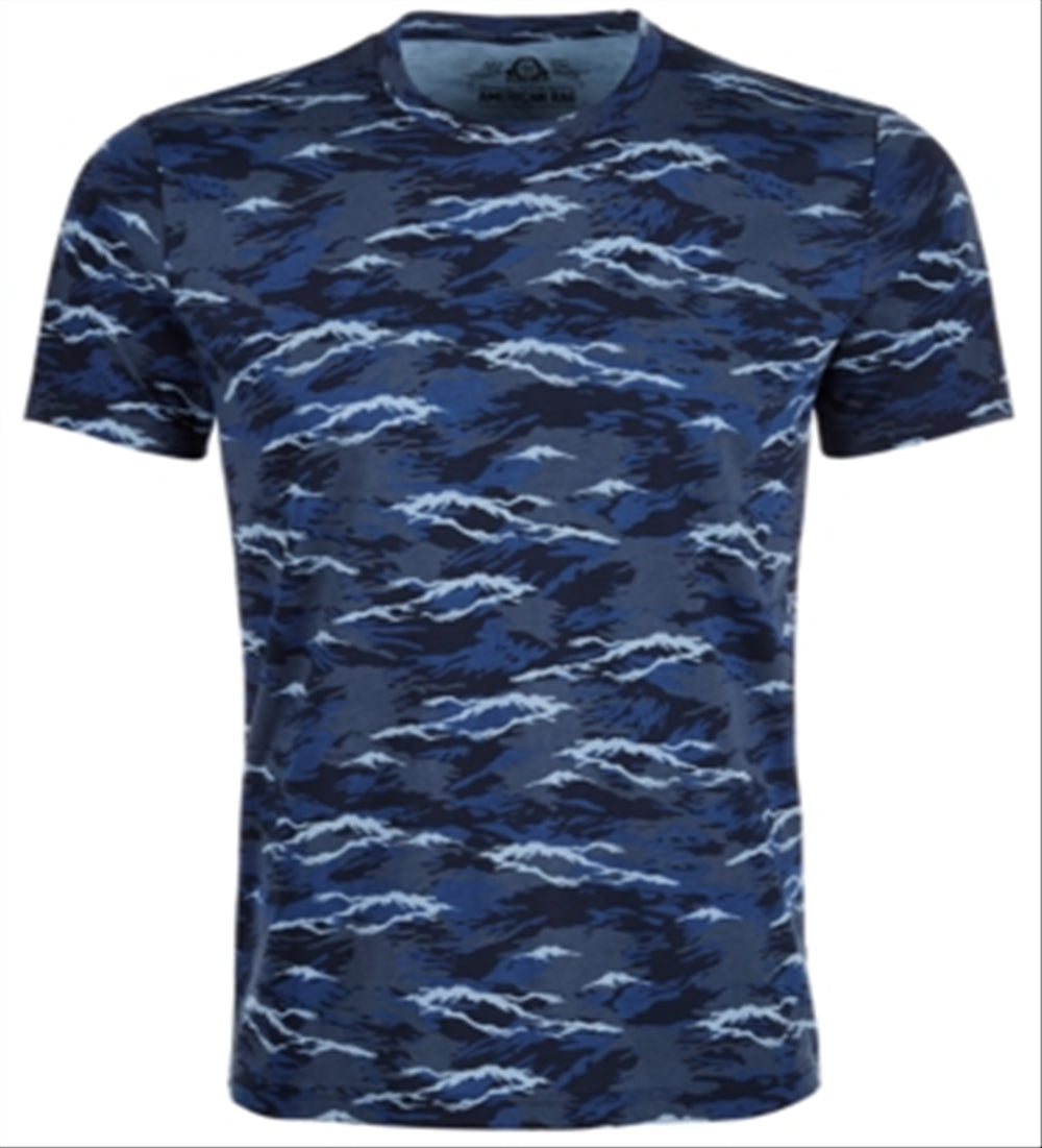 American Rag Men's Wave Camouflage T-Shirt Blue Size Medium