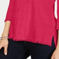 Charter Club Women's Cotton Lace Trim Top Pink Size Large