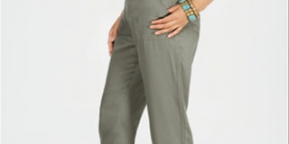 Style & Co Women's Tapered Utility Pants Olive Green Size 6