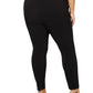 INC International Concepts Women's Ankle Solid Skinny Pants Black Size 20W