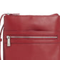 Giani Bernini Women's Triple Zip Pebble Leather Dasher Crossbody Red Size Regular