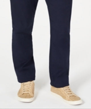 Club Room Men's Straight Leg Chino Stretch Pants Blue Size 36X34