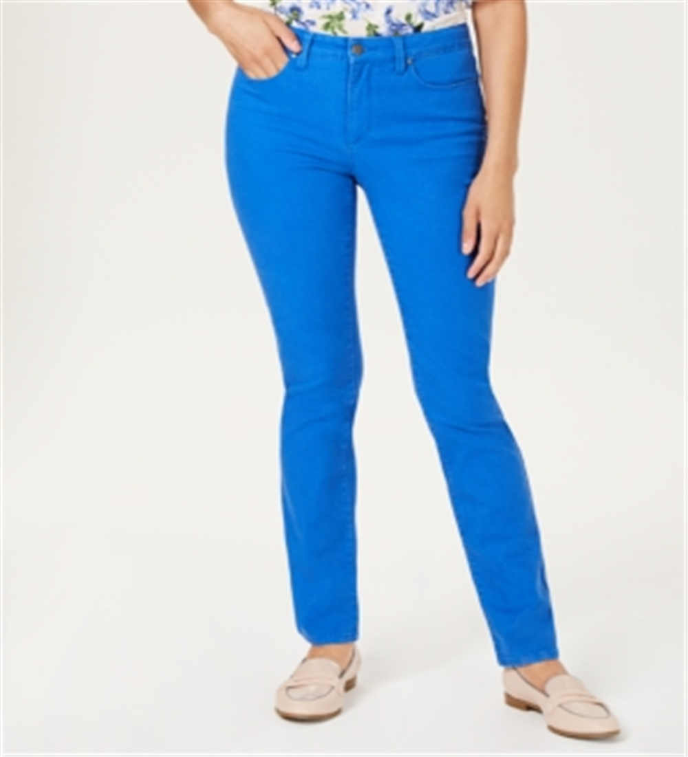 Charter Club Women's Lexington Straight Leg Jeans Blue Size 10