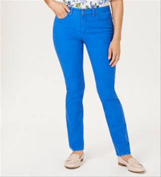 Charter Club Women's Lexington Straight Leg Jeans Blue Size 10