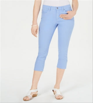 Charter Club Women's Tummy Control Bristol Capri Jeans Blue Size 8