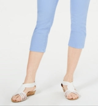Charter Club Women's Tummy Control Bristol Capri Jeans Blue Size 8