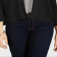 Charter Club Women's Open Front Cardigan Black Size Petite Small