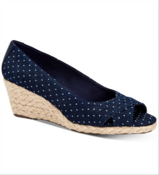 Charter Club Women's Toniie Wedge Sandals Blue Size 9.5