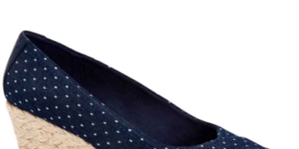 Charter Club Women's Toniie Wedge Sandals Blue Size 9.5