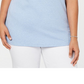 Karen Scott Women's Plus Floral Boatneck T-Shirt Blue Size 0X