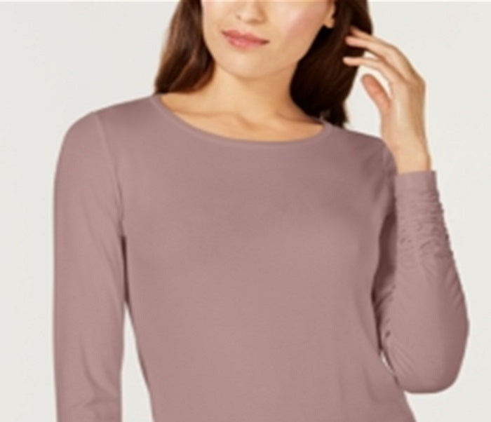 Alfani Women's Ruched Pullover Blouse Pink Size X-Large