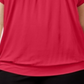 JM Collection Womens Solid Pullover Blouse Pink Size 1X